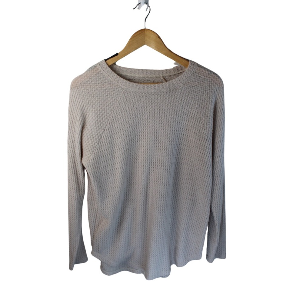 American Eagle Cream Plush Sweater Top Size S